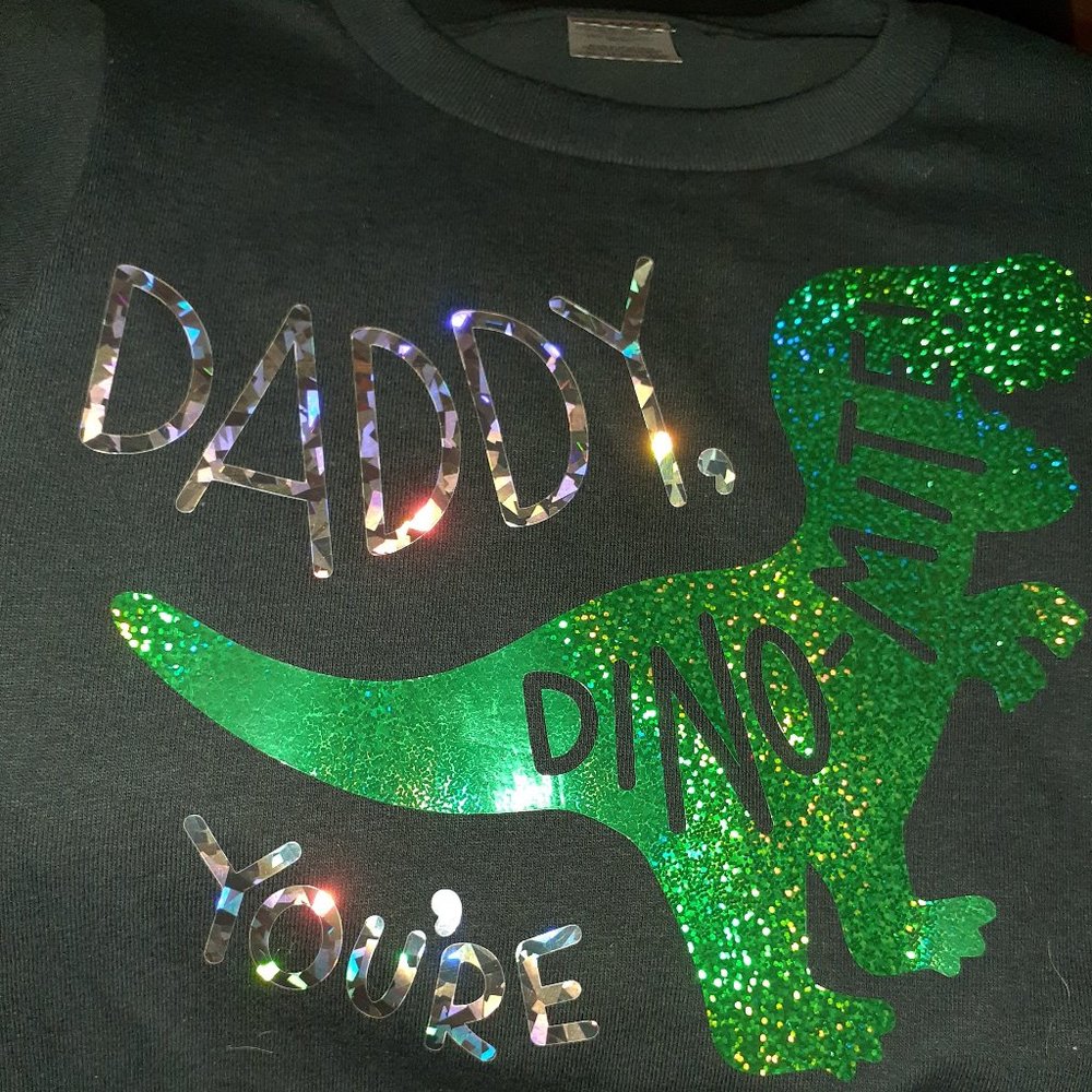 📸 Holographic Dino-Mite Daddy Youth T-shirt